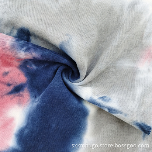 100% Cotton French Terry Knit Tie Dye Fabric